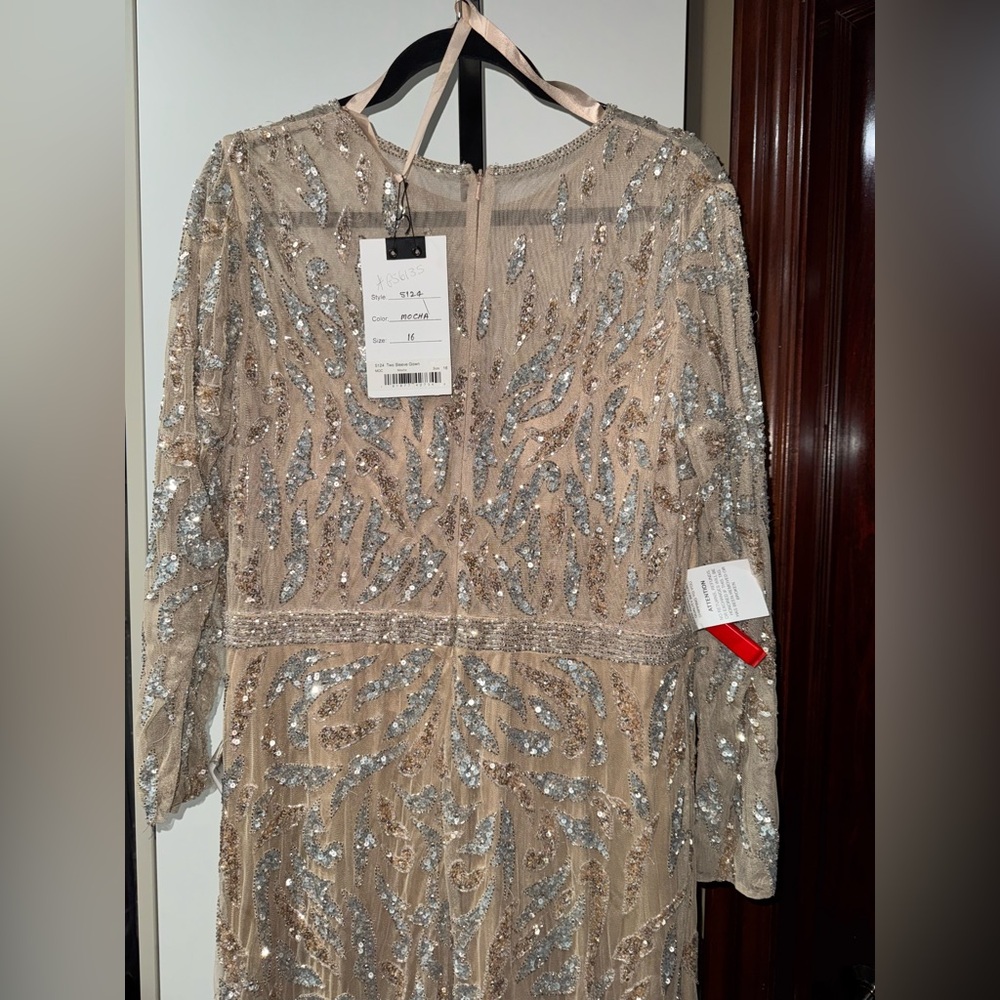 Long sleeve embellished long gown - Picture 8 of 8